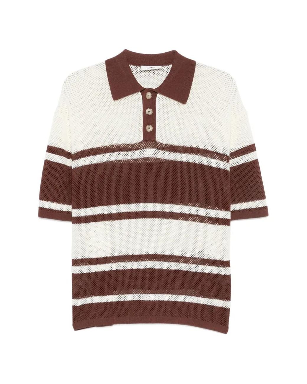 Polo A Righe di Commas in White da Uomo