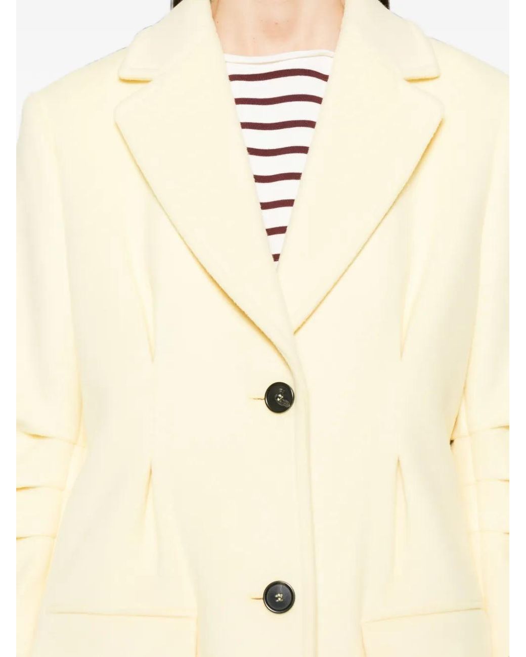 MSGM Natural Single-Breasted Coat