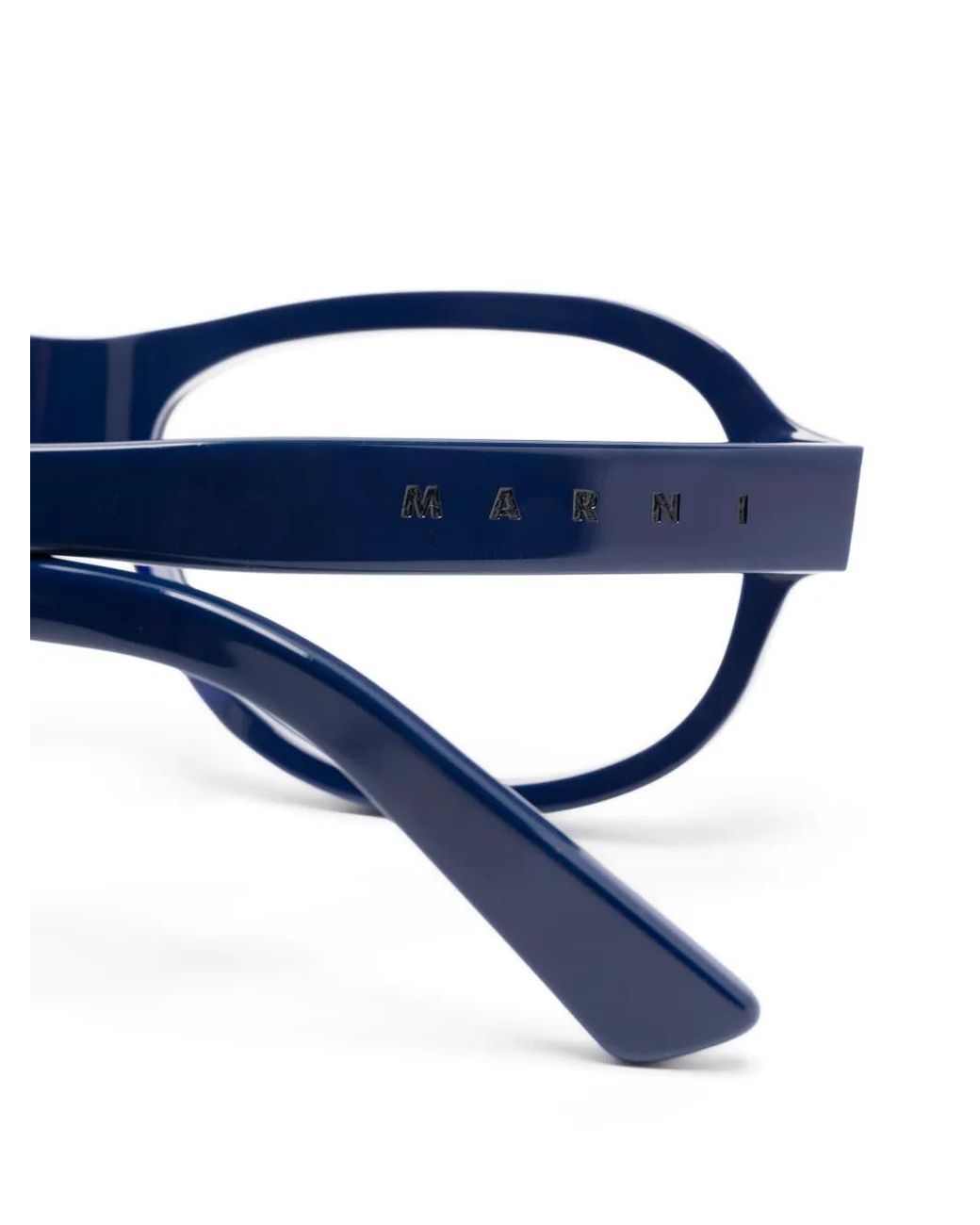 Marni Blue Round-Frame Glasses