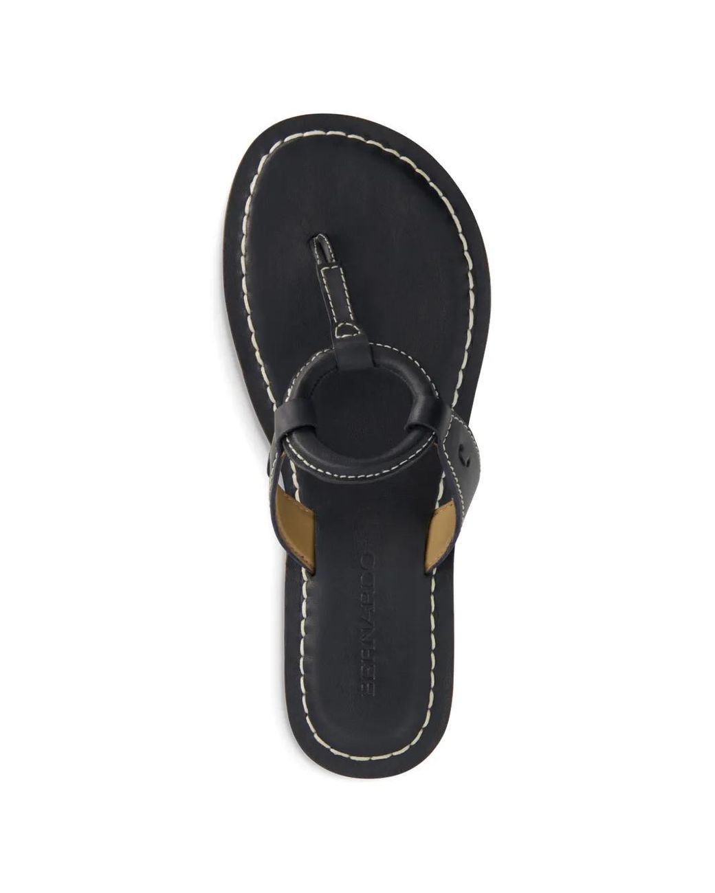Bernardo Black Matrix Ring-Detail Sandals