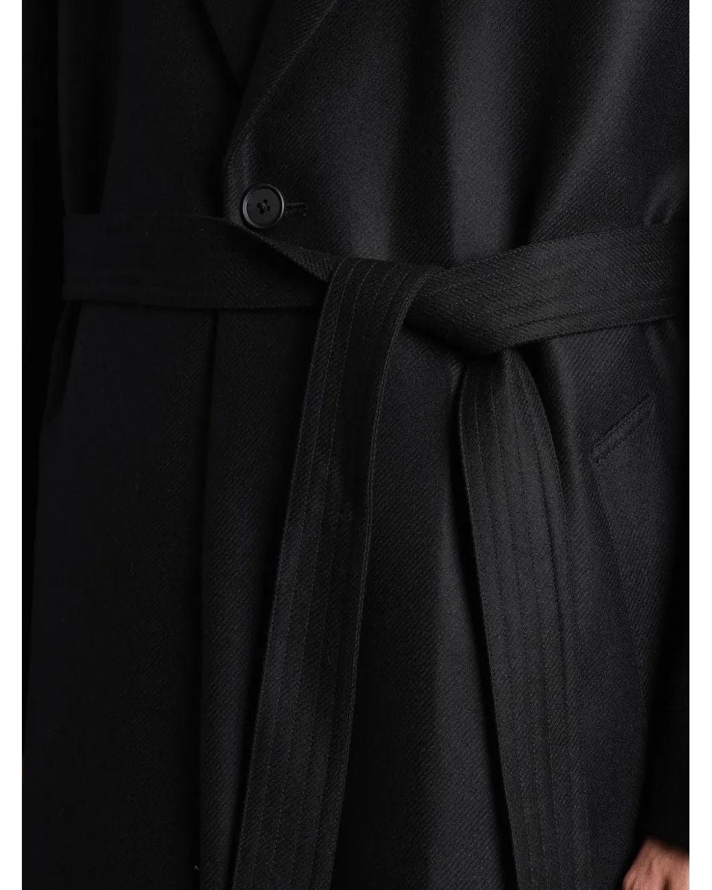 Ssstein Black Belted Notch-Lapels Blazer for men