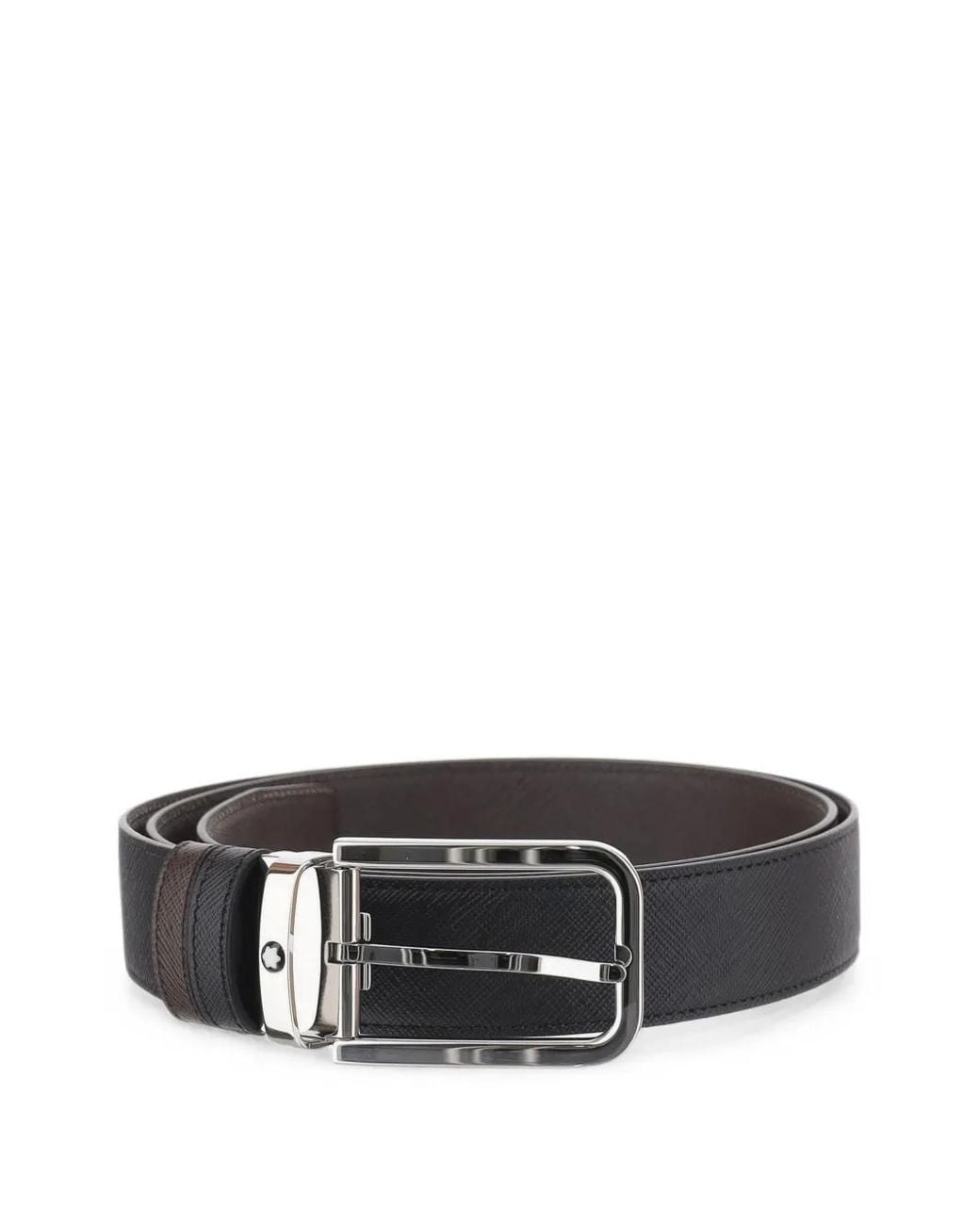 Montblanc Gray Reversible Leather Belt for men