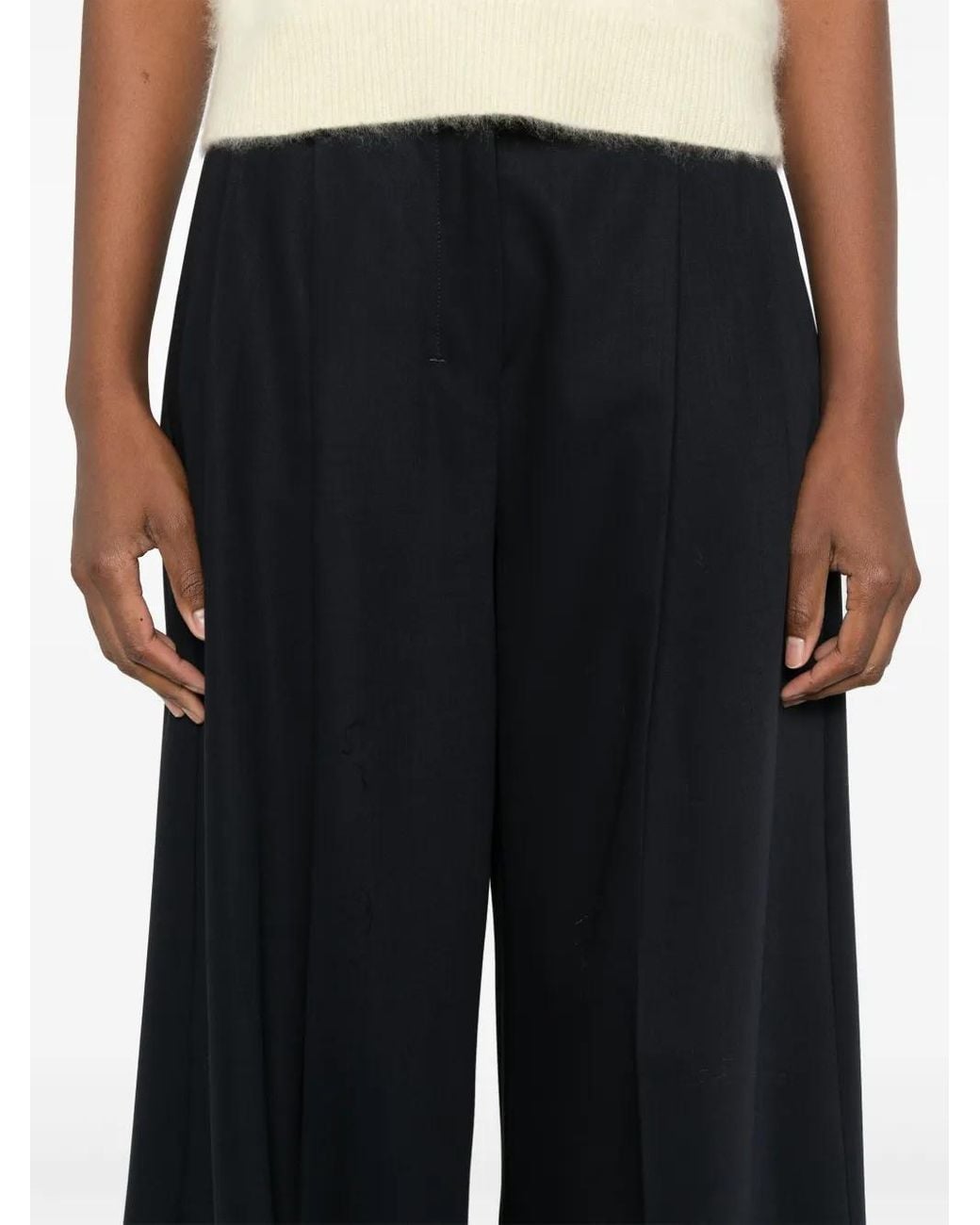 Max Mara Blue Wide-Leg Trousers