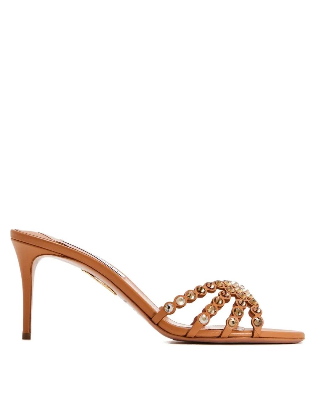 Aquazzura Brown 75Mm Tequilla Sandals