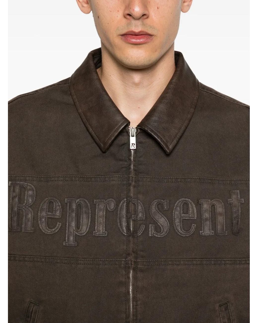 Represent Brown Roscoe Bomber Jacket for men
