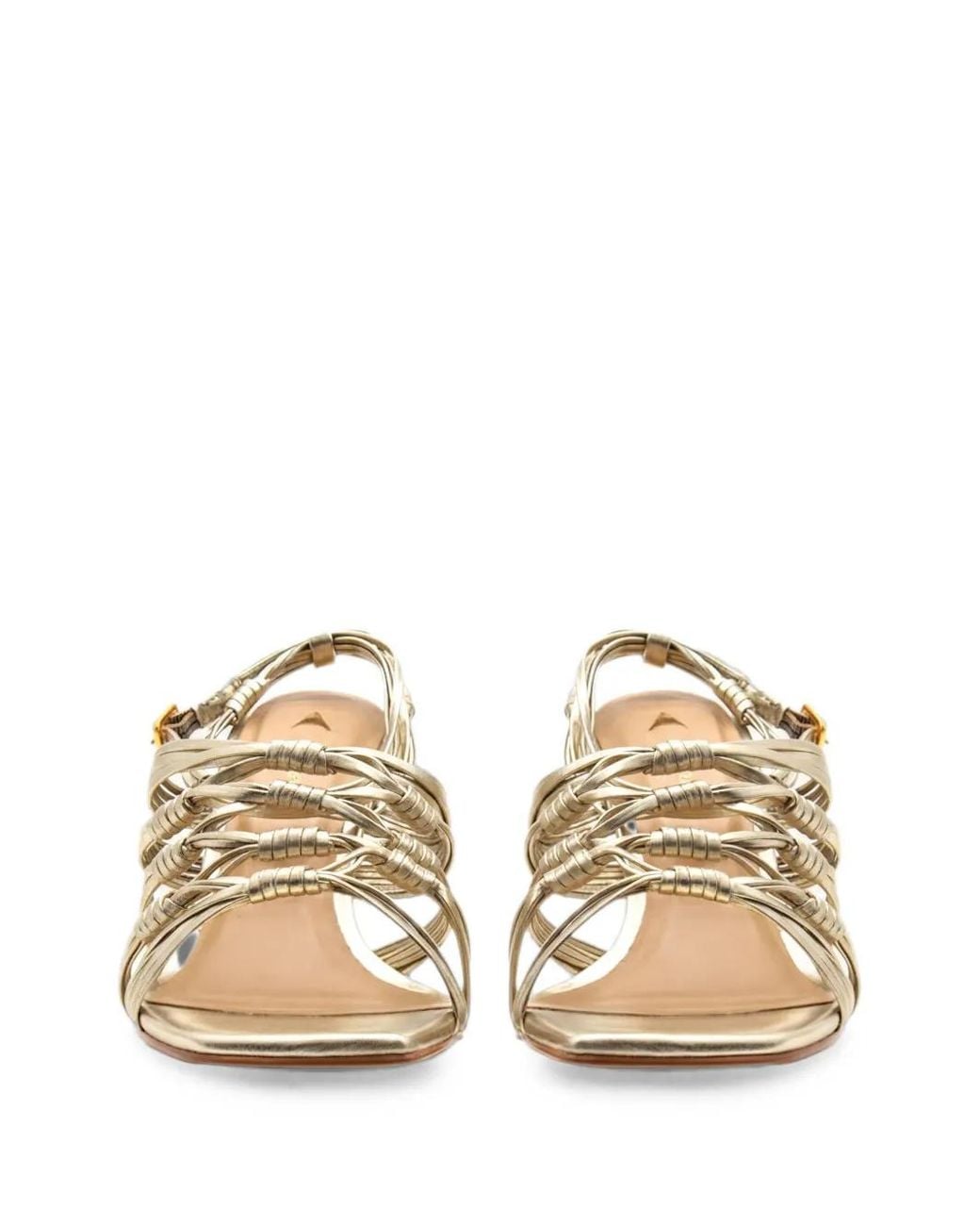 Carrano White Strappy Leather Sandals