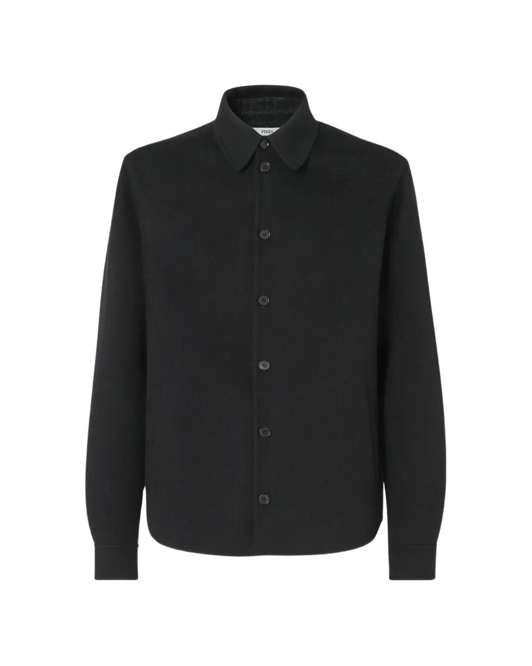 Fendi Black Button-Up Shirt Jacket for men