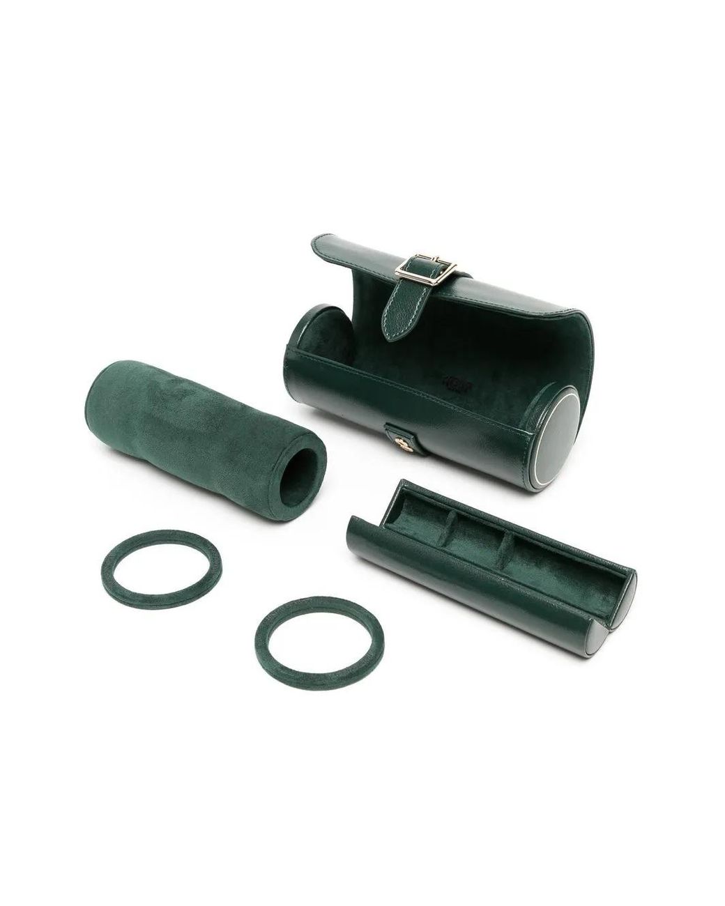 Wolf Green Crocodile-Embossed Watch Box for men