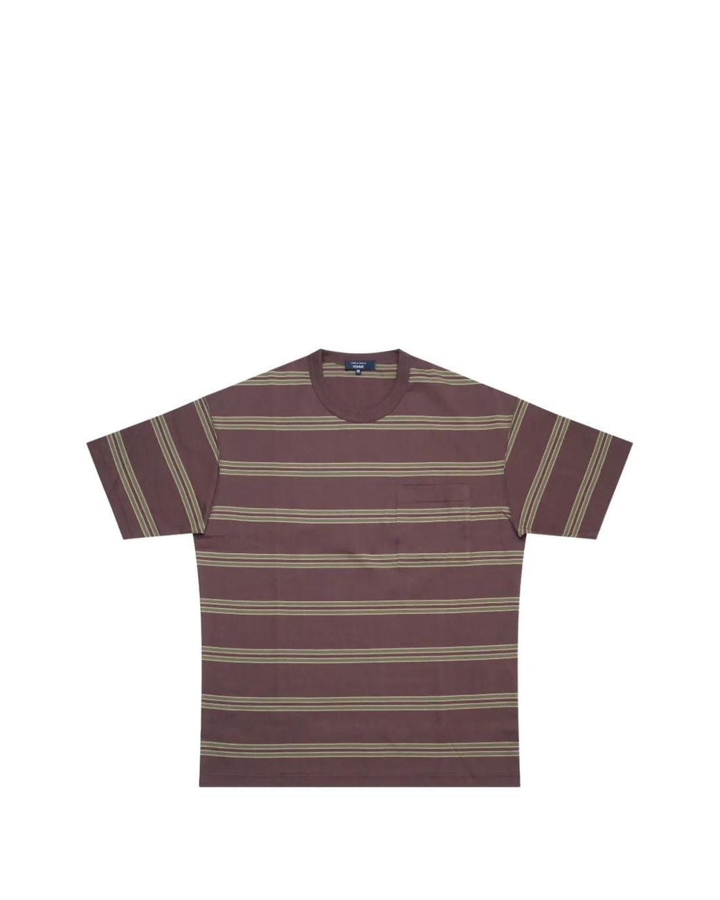 Comme des Garçons Brown Striped Cotton T-Shirt for men