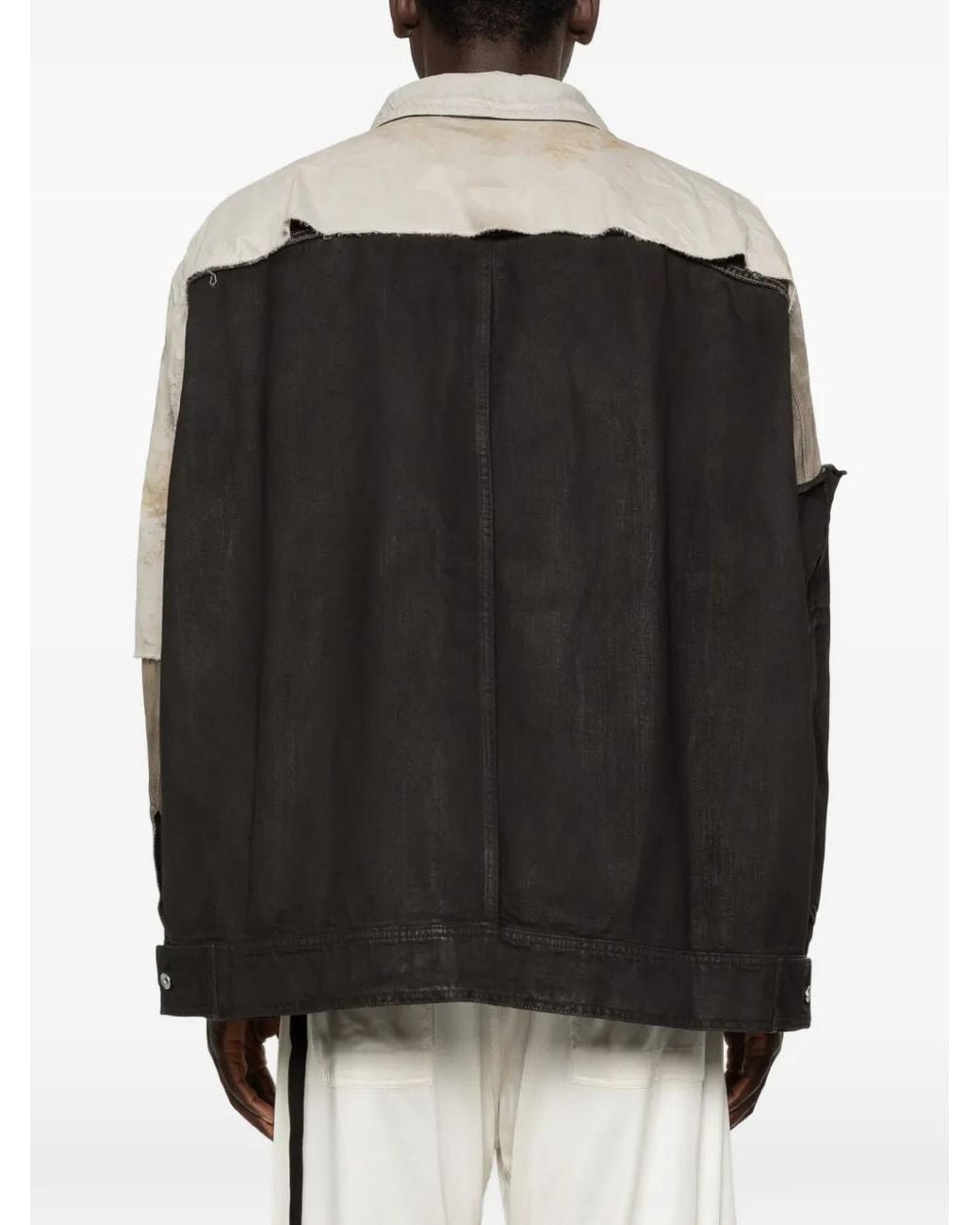 Rick Owens Gray Jumbo Worker Jacket for men