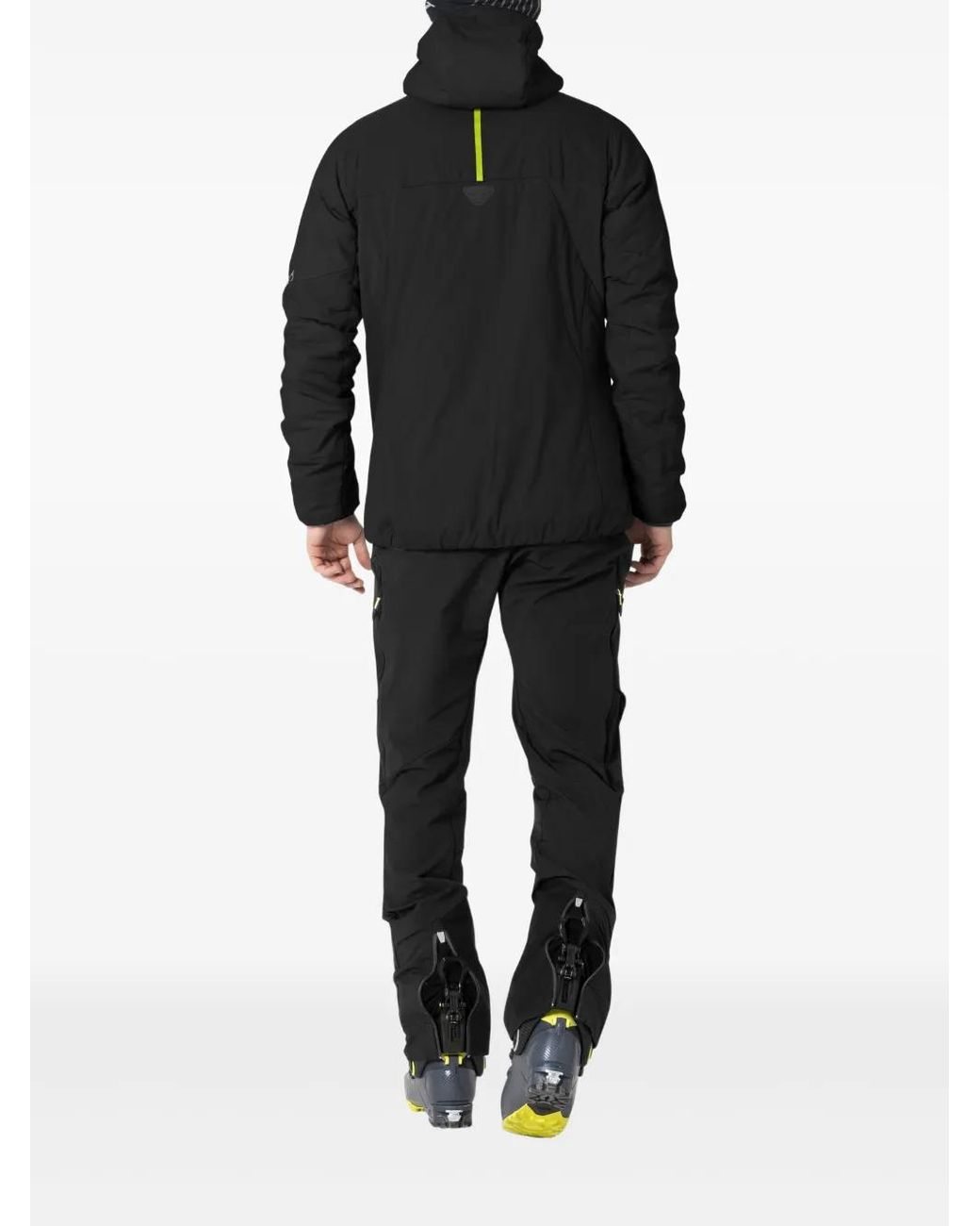 Dynafit Black Primaloft Hooded Zipped Ski Jacket for men