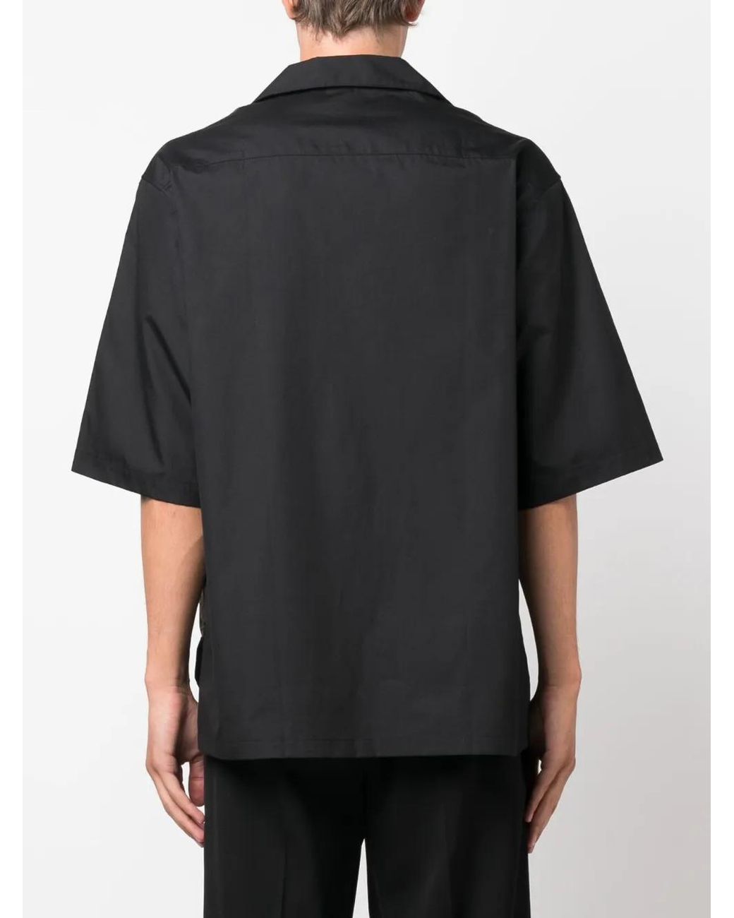 Charles Jeffrey Black Illustration-Print Organic-Cotton Shirt for men