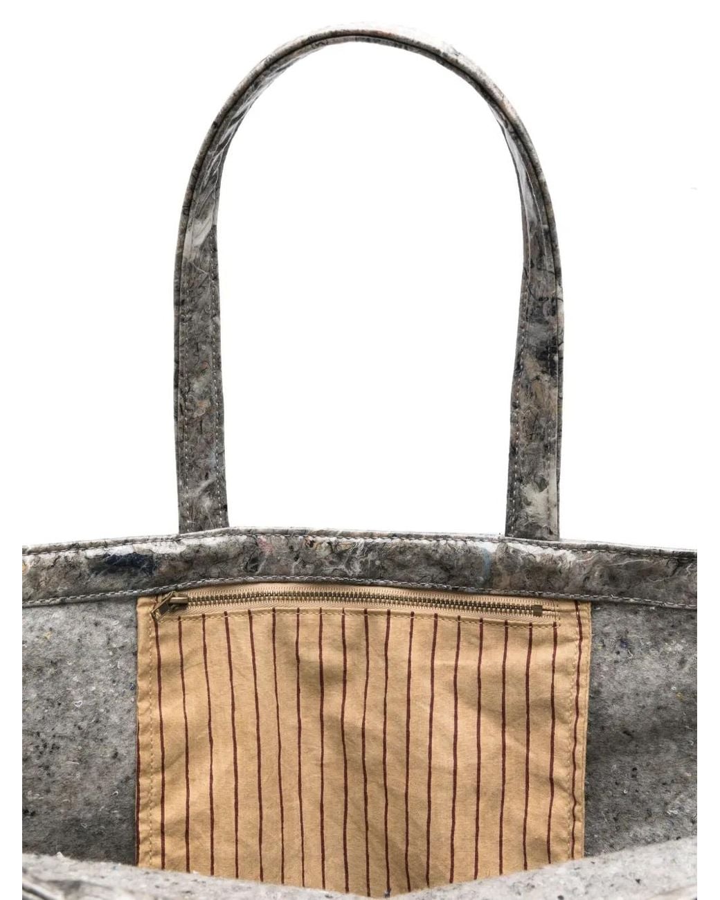 Uma Wang Gray Felted-Texture Tote Bag
