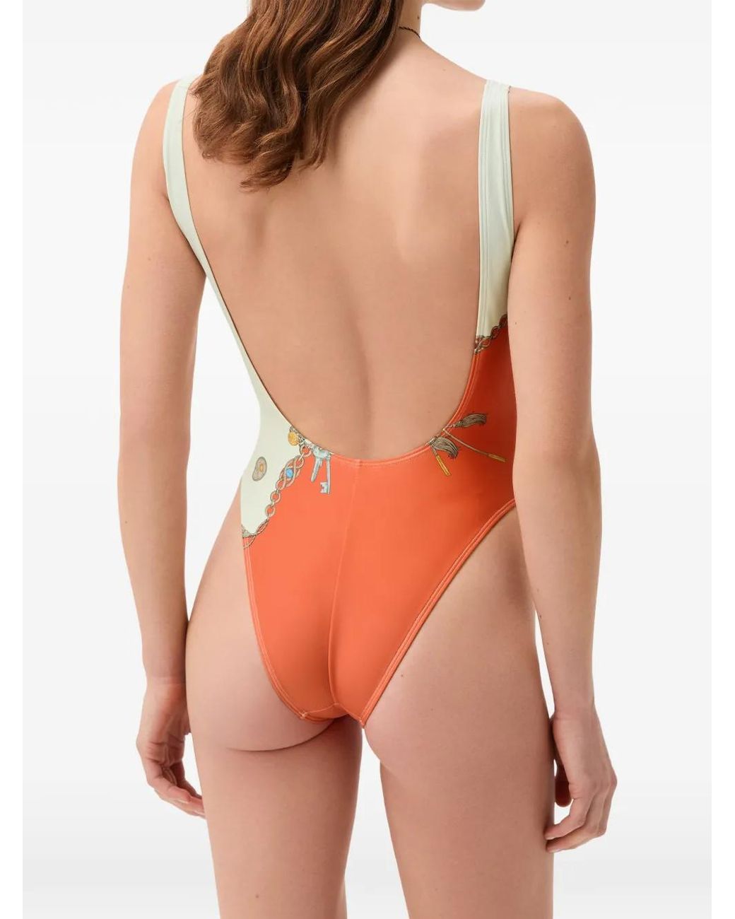 Versace White Printed One-Piece Swimsuit