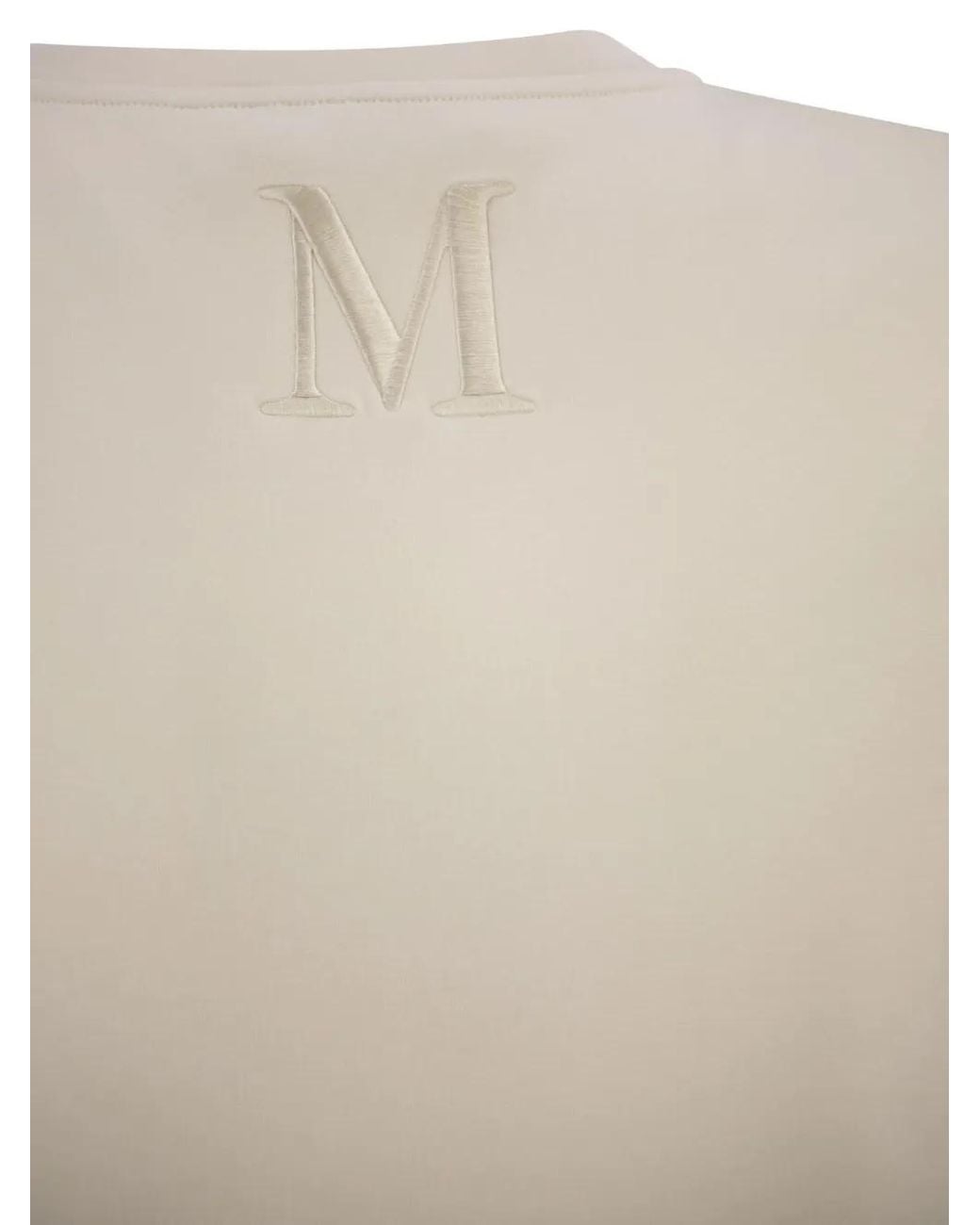Max Mara Natural Nancy Logo-Embroidered T-Shirt