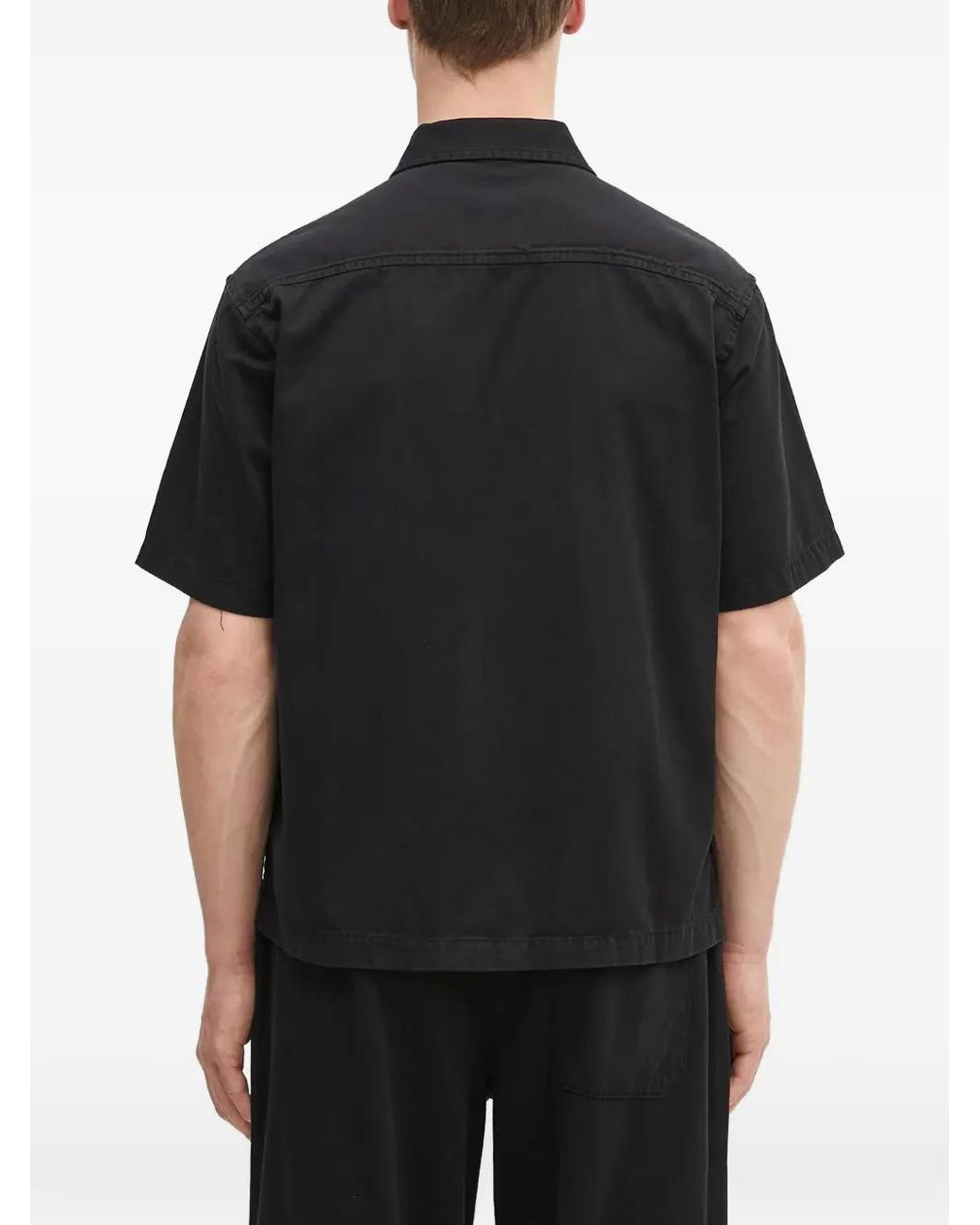 Aries Black Logo-Embroidered Polo Shirt for men