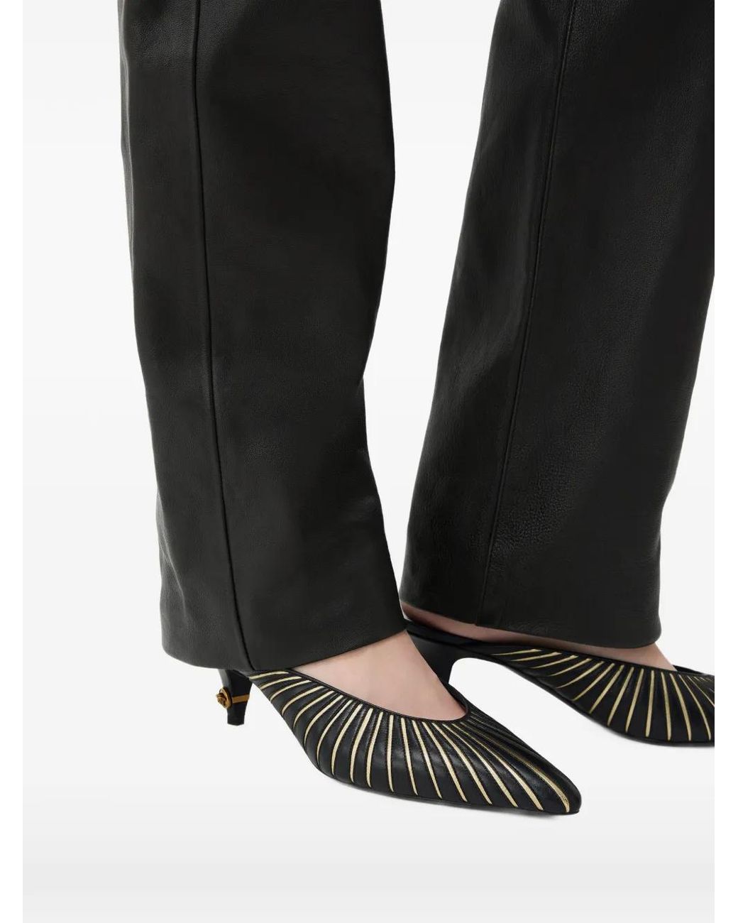 Versace Black Gianni Nappa Mules 55 Mm