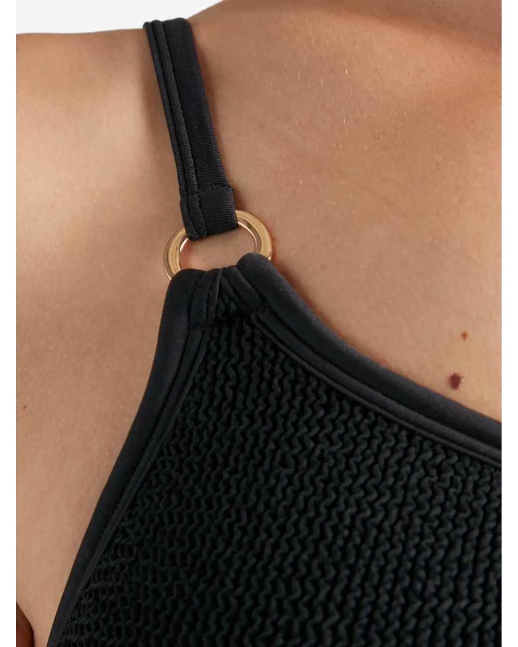 Hunza G Blue Maillot De Bain Clara À Anneau Doré