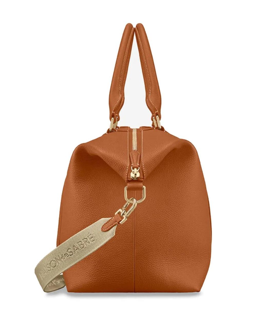 Maison De Sabre Brown Large Leather Weekender Bag