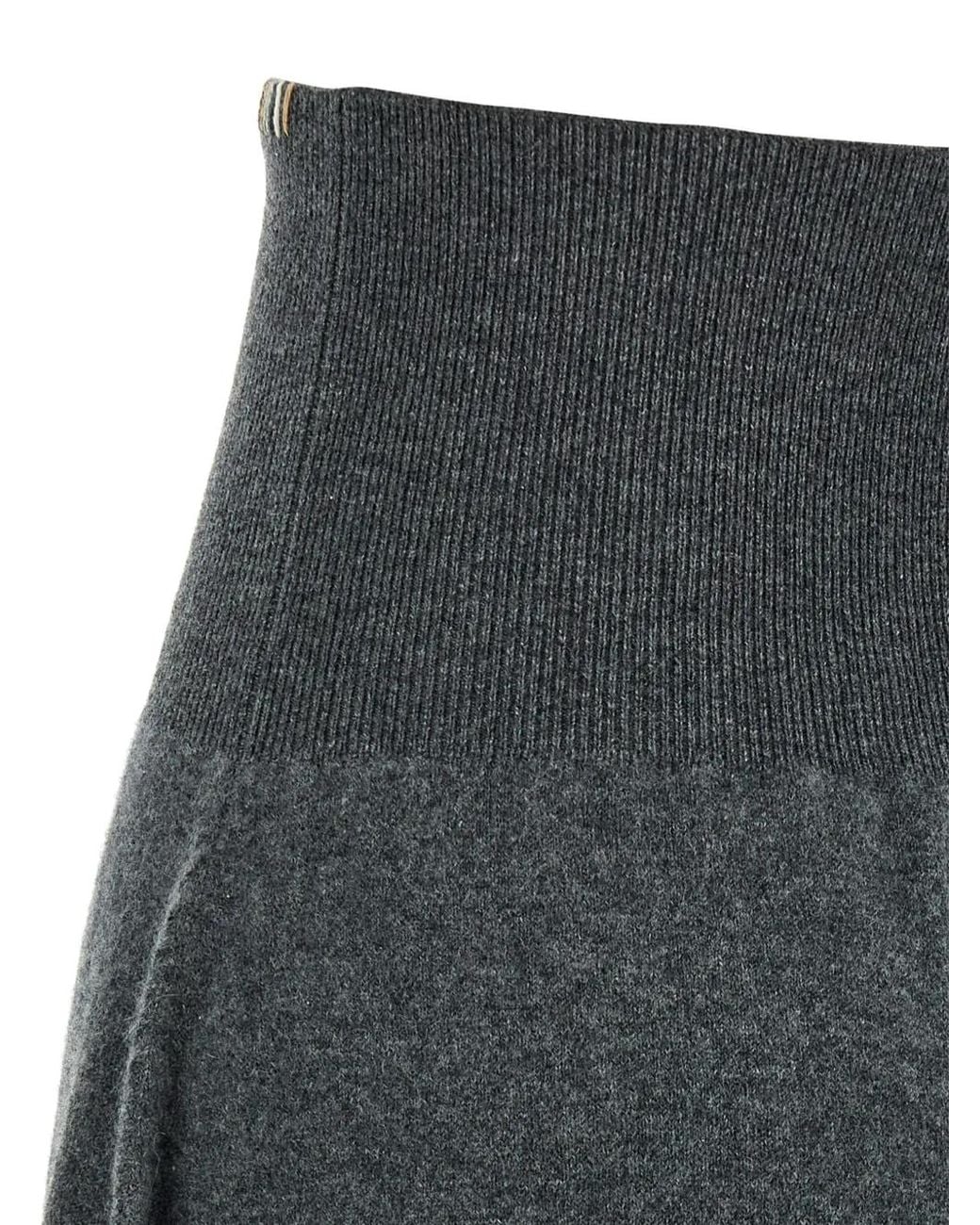 Extreme Cashmere Gray N°388 Ease Flared Midi Skirt