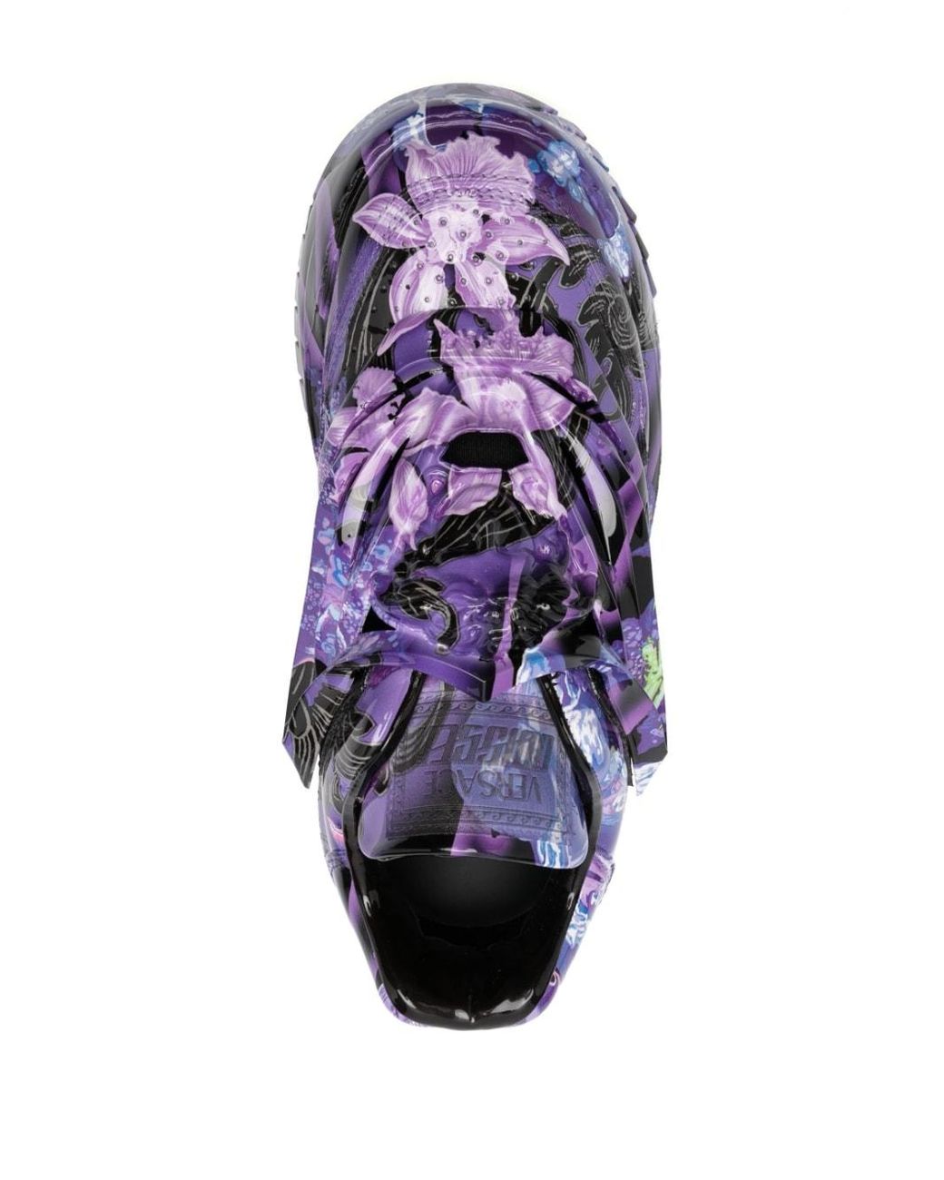 Versace Odissea Orchid Barocco-print Sneakers in Purple