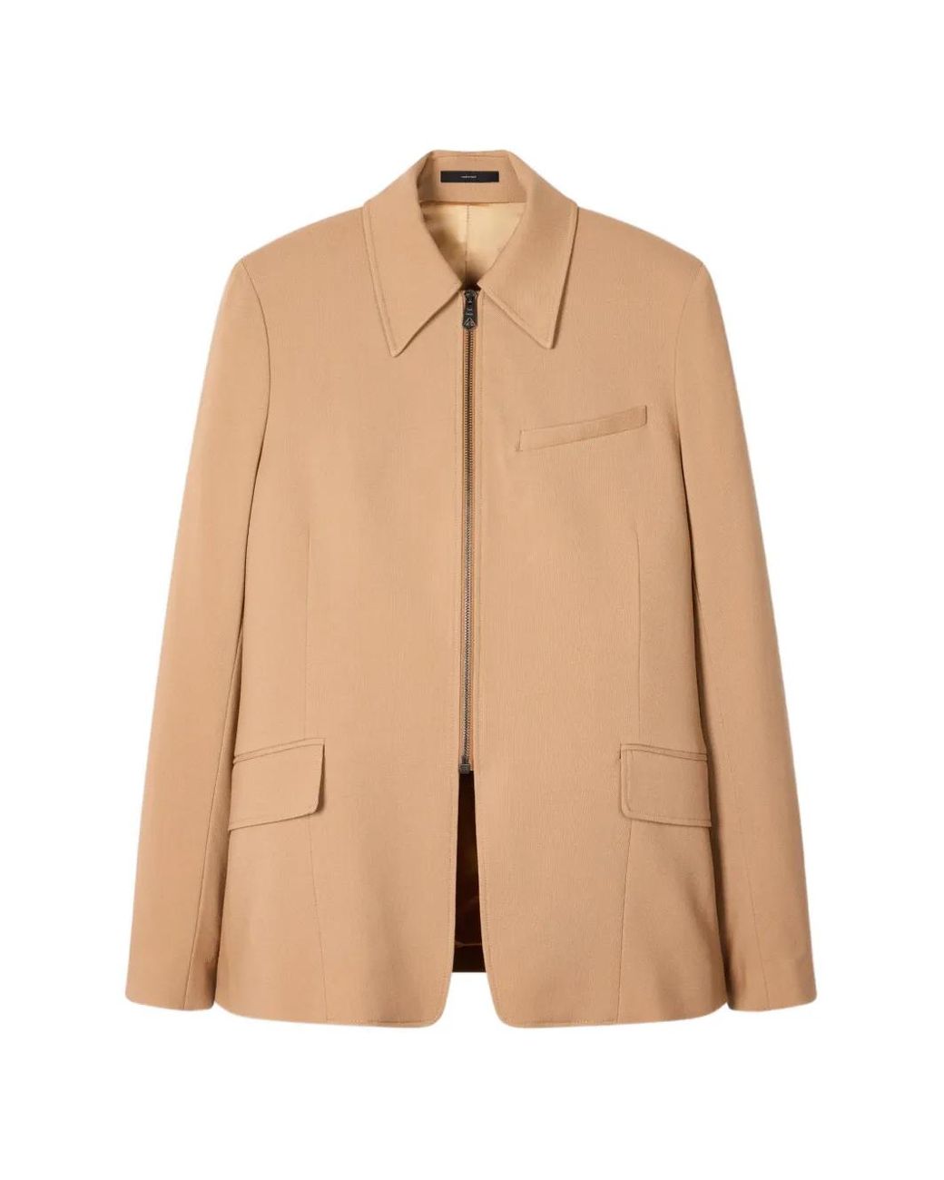 Paul Smith Natural Two-Ply Merino Wool Zip-Up Jacket