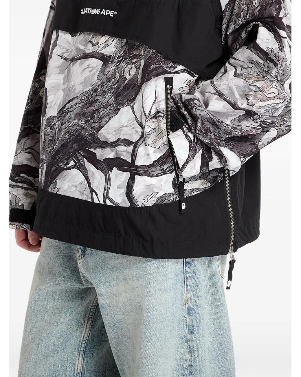 A Bathing Ape Gray Tree Edge Camo Jacket