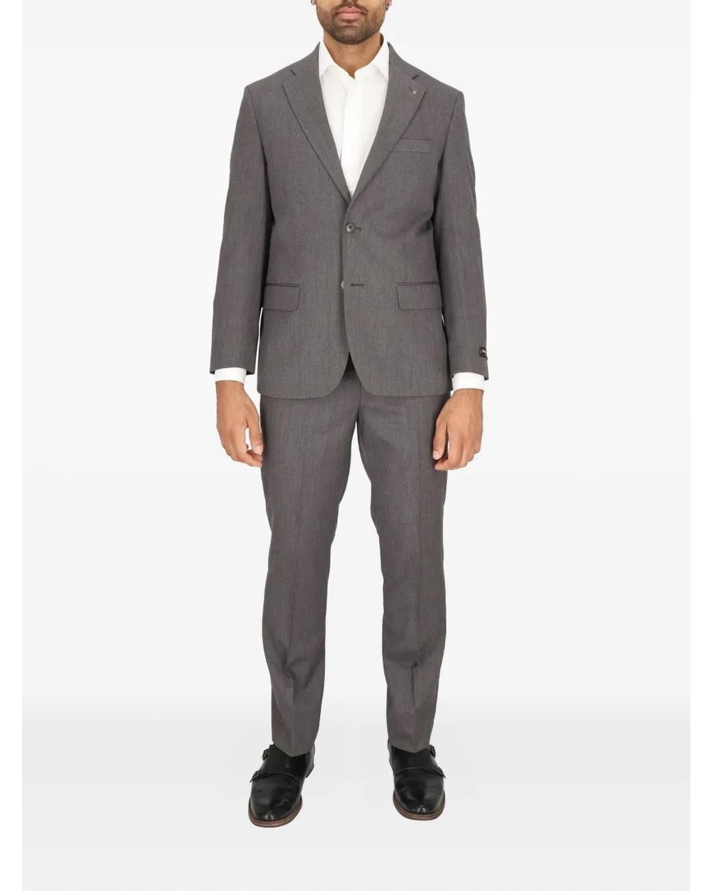 Scotch & Soda Gray Two-Button Single-Breasted Suit for men