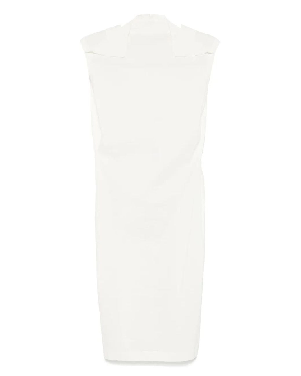 Issey Miyake White Draped Dress