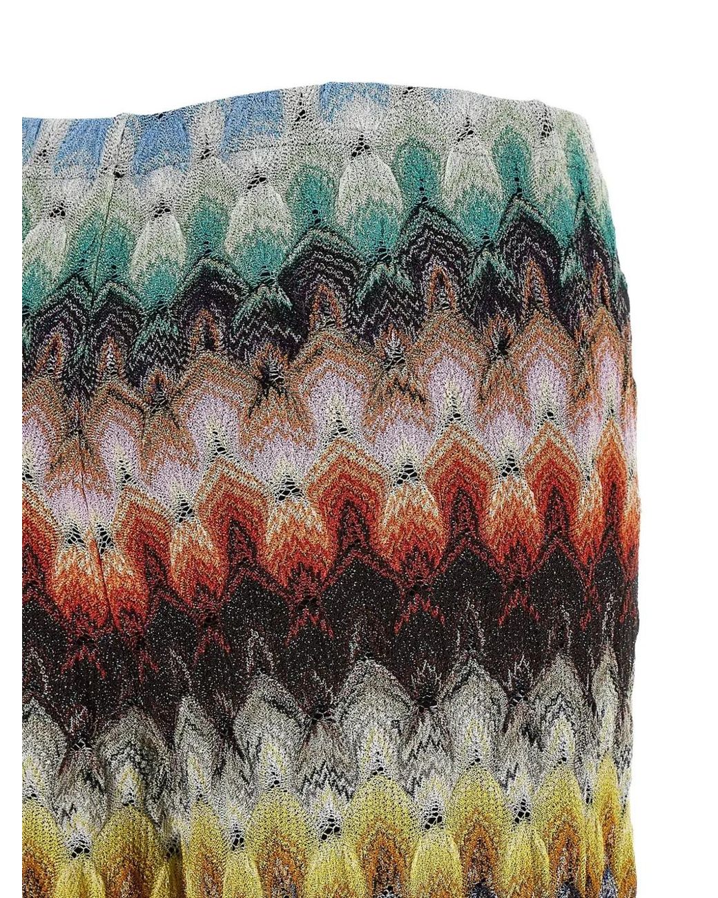 Missoni White Zigzag-Knit Palazzo Pants