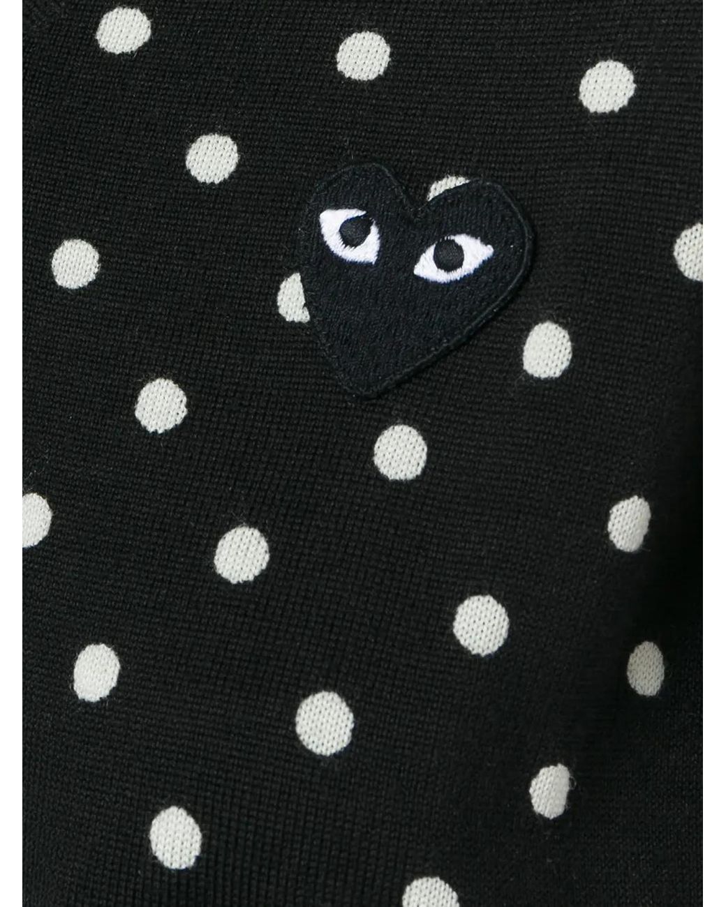 COMME DES GARÇONS PLAY Black Polka-Dot Knitted Sweater