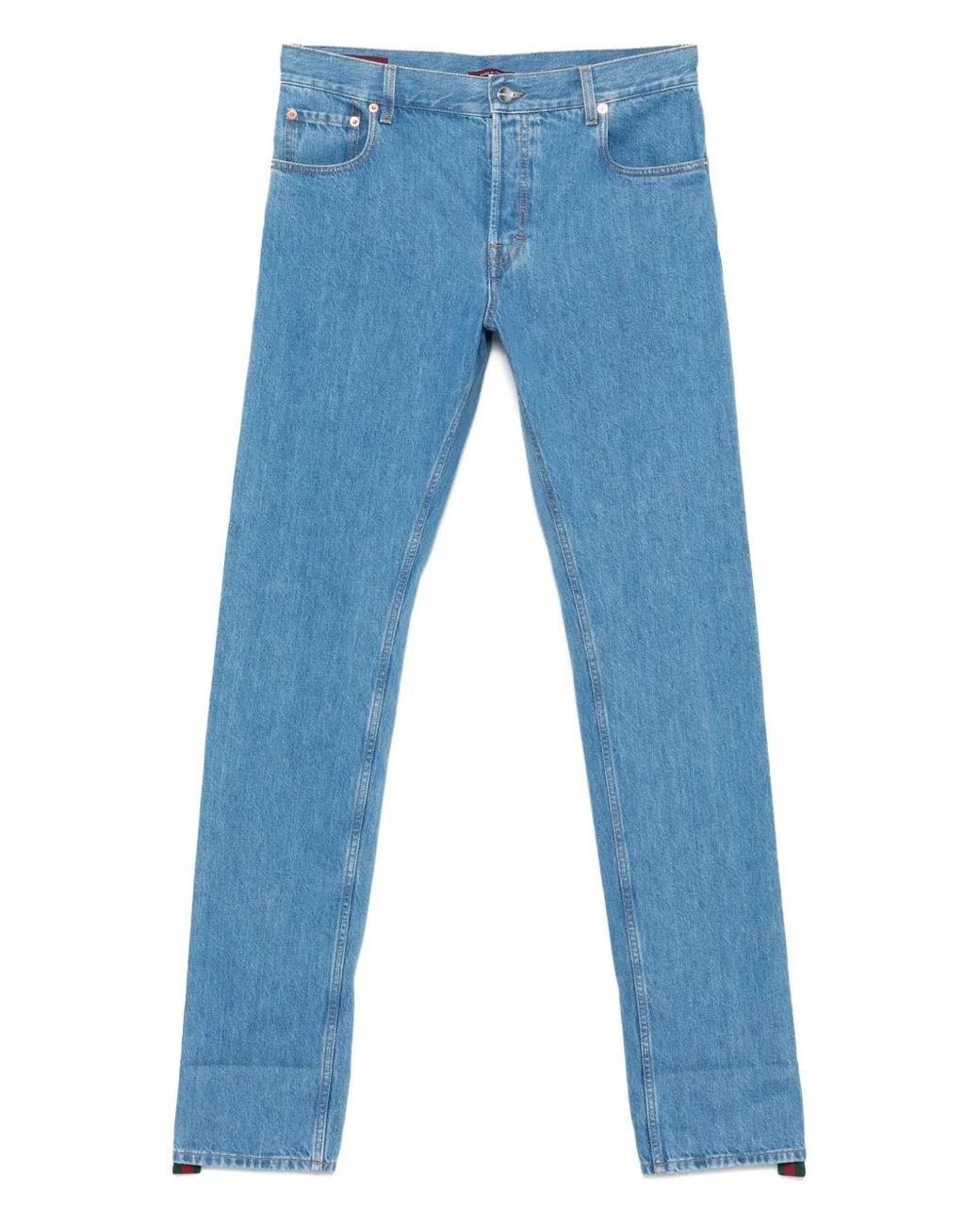 Gucci Blue Cotton Jeans for men