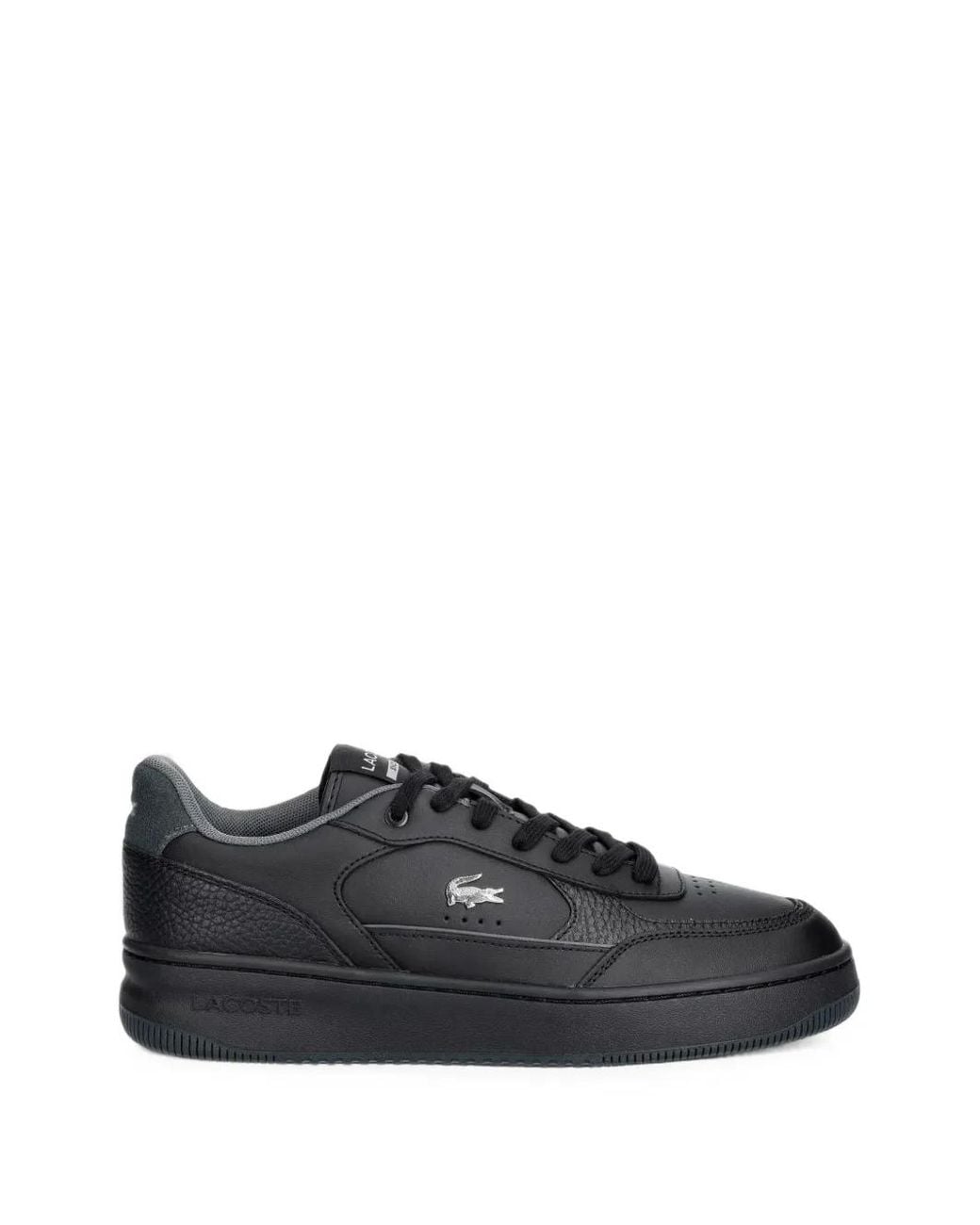 Lacoste Black Logo-Plaque Panelled Sneakers for men