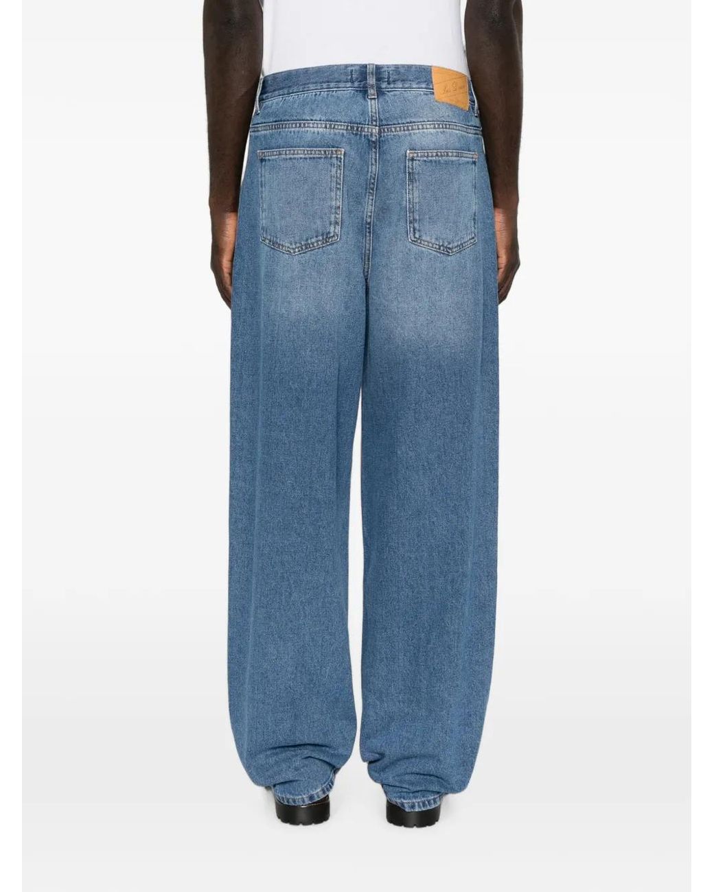 Les Deux Blue Faded Wide-Leg Jeans for men