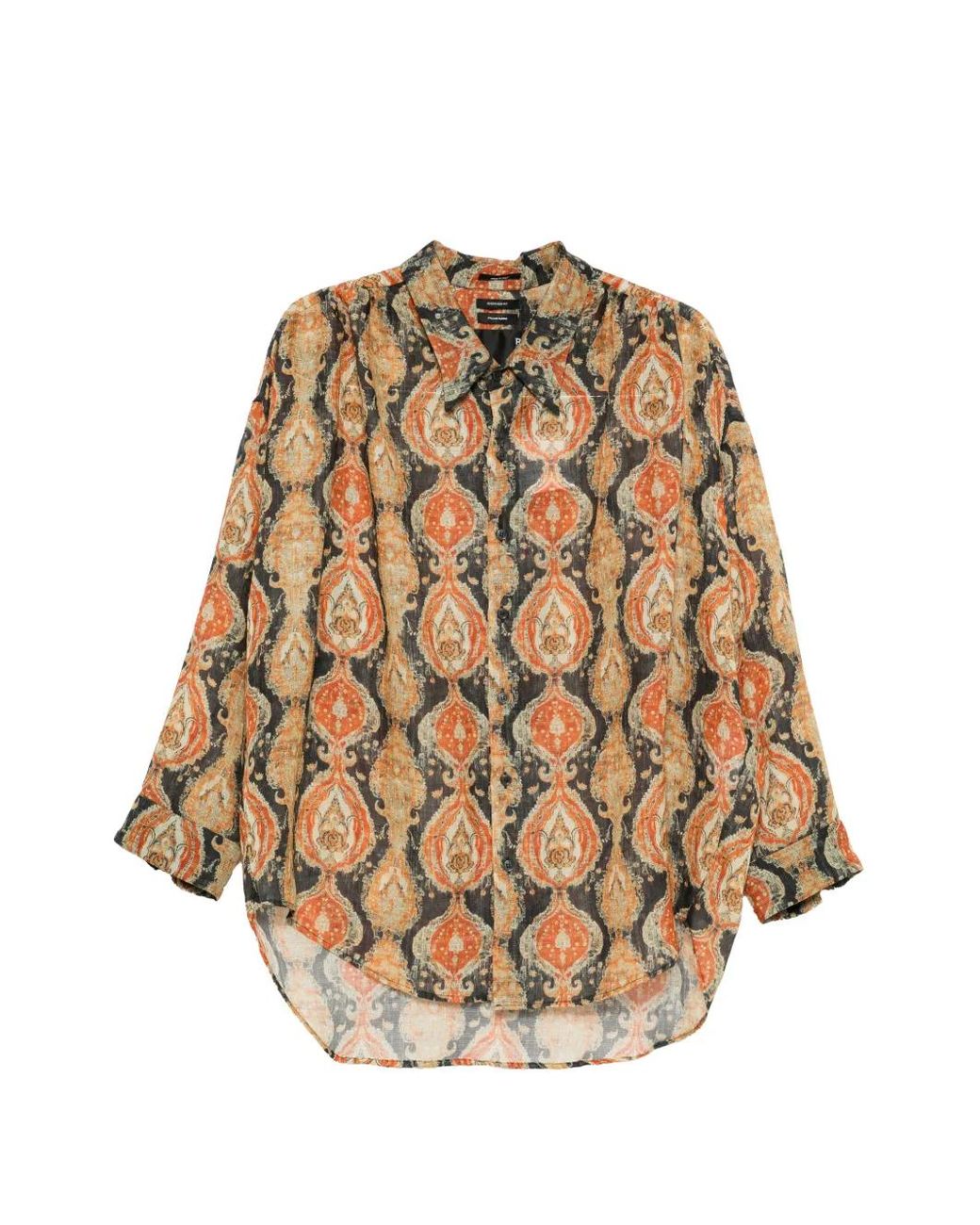 R13 Natural Paisley Collar Shirt