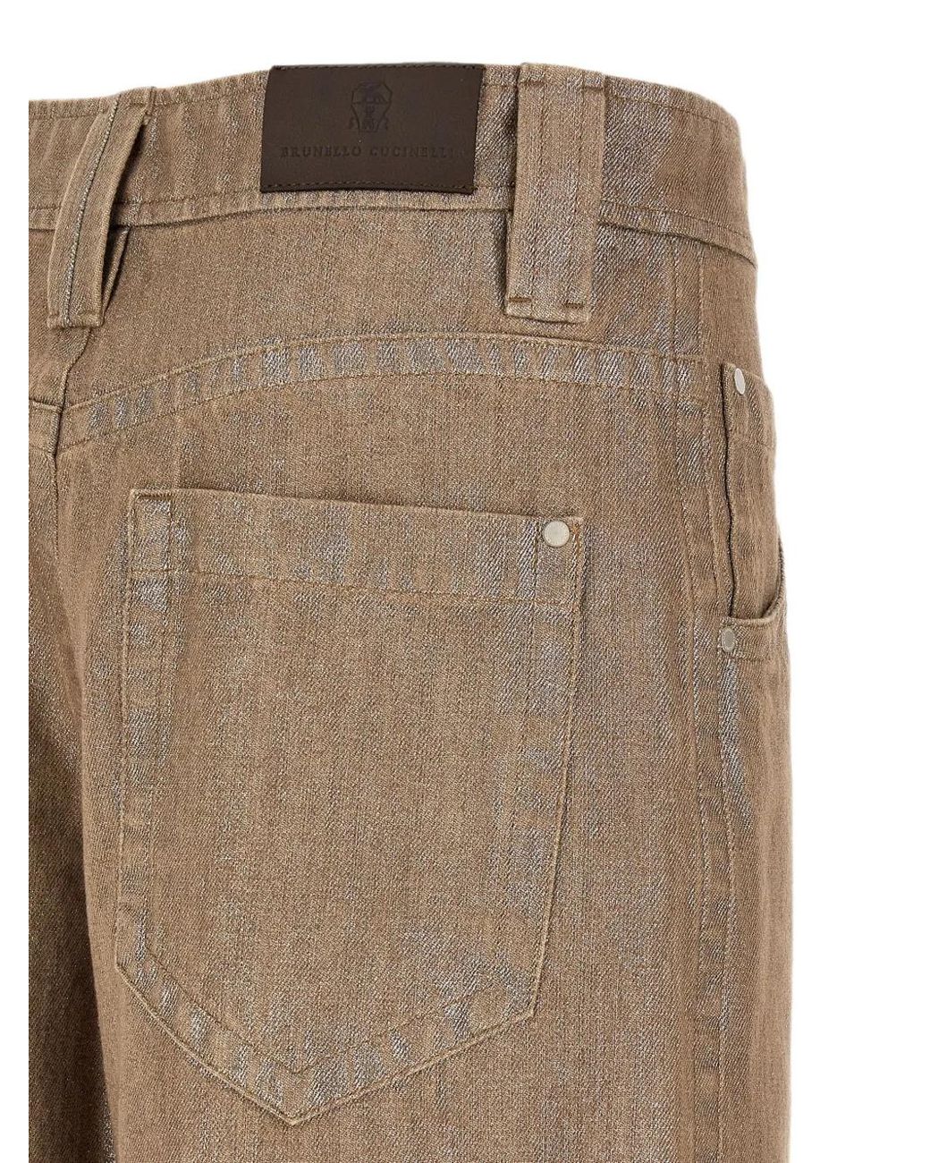 Brunello Cucinelli Natural Baggy Jeans
