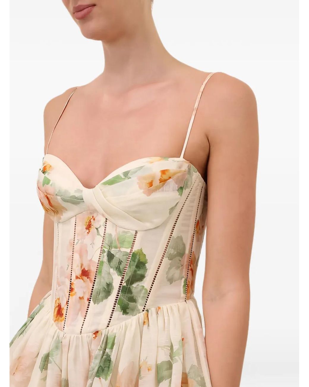 Zimmermann White Carousel Corset Mini Dress