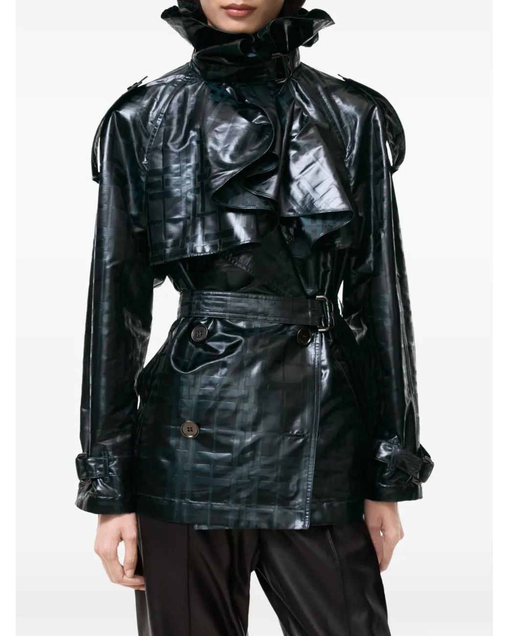 Burberry Black Check-Pattern Jacket