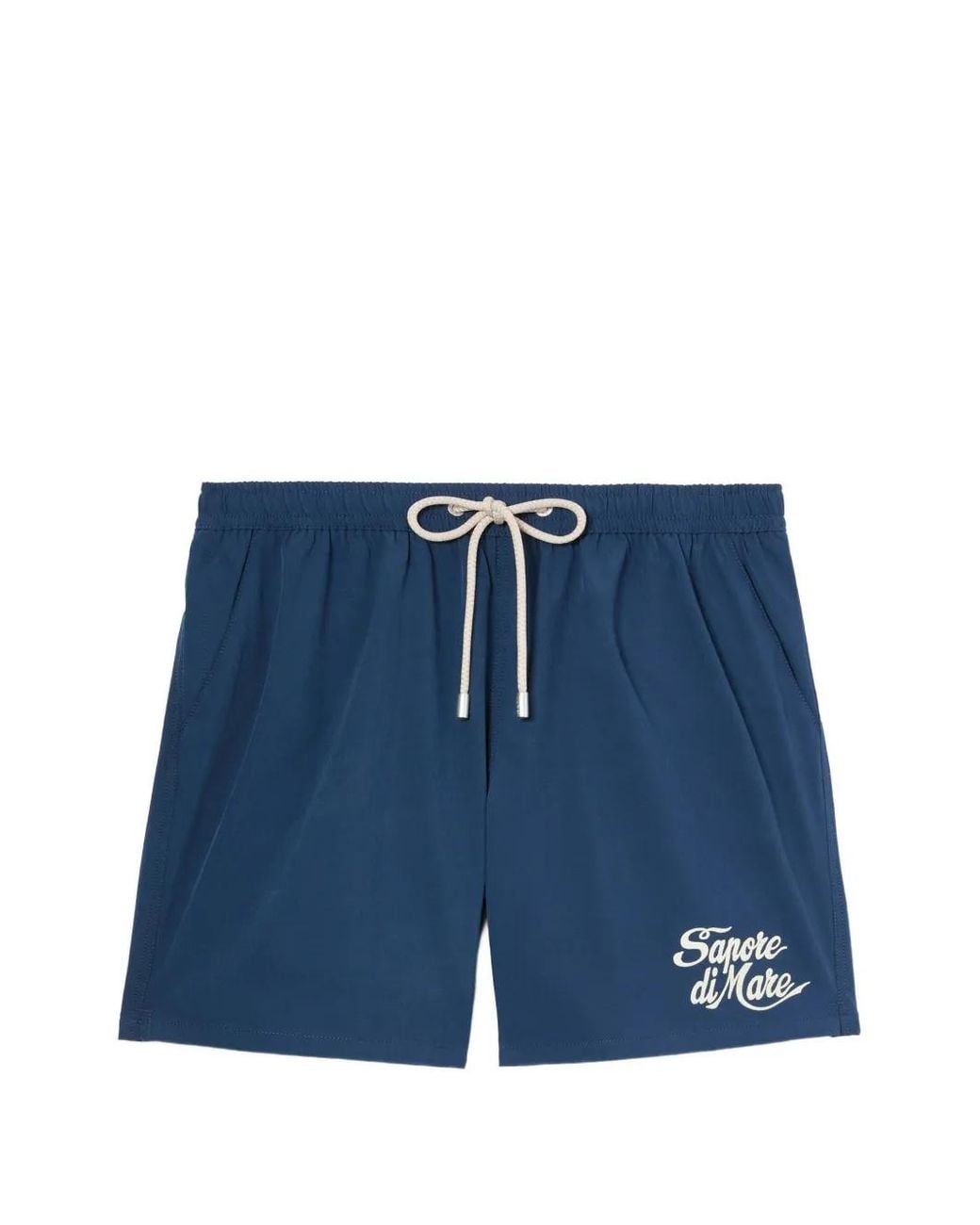 Mc2 Saint Barth Blue Comfort Swim Shorts With Sapore Di Mare Embroidery for men