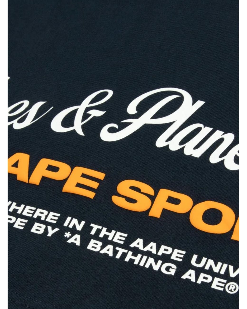 Aape By A Bathing Ape Blue Graphic T-Shirt for men