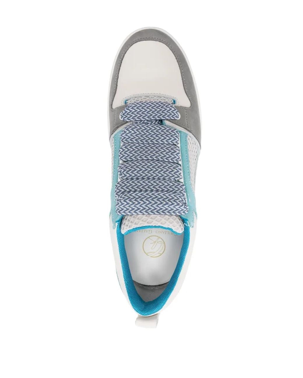 Giuliano Galiano White Vyper Logo-Print Leather Sneakers for men