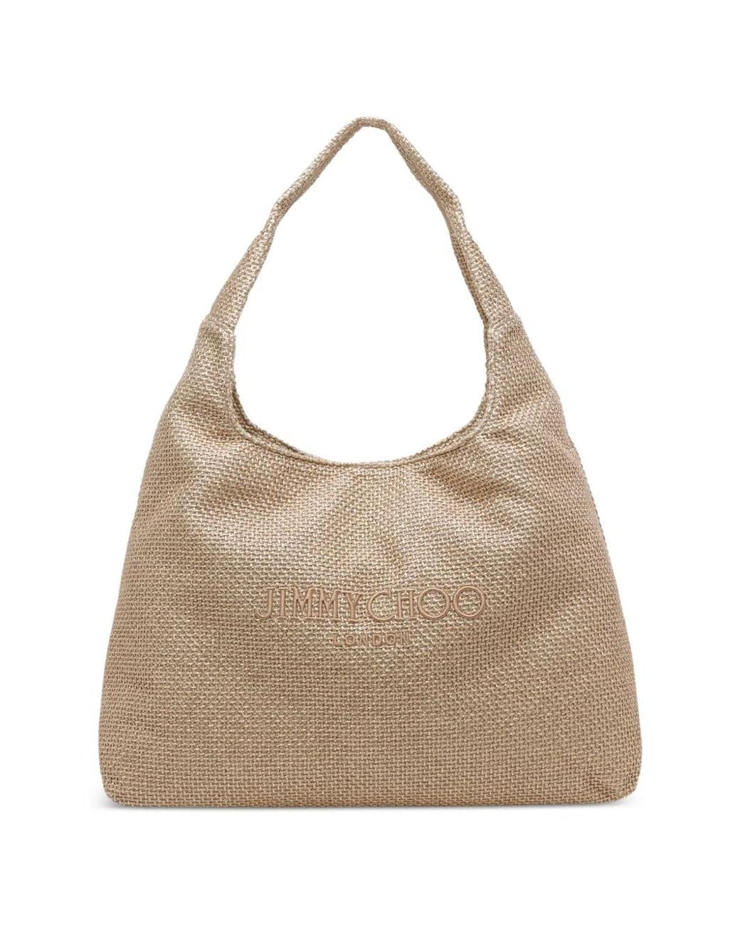 Jimmy Choo Natural Diamond Raffia Shoulder Bag