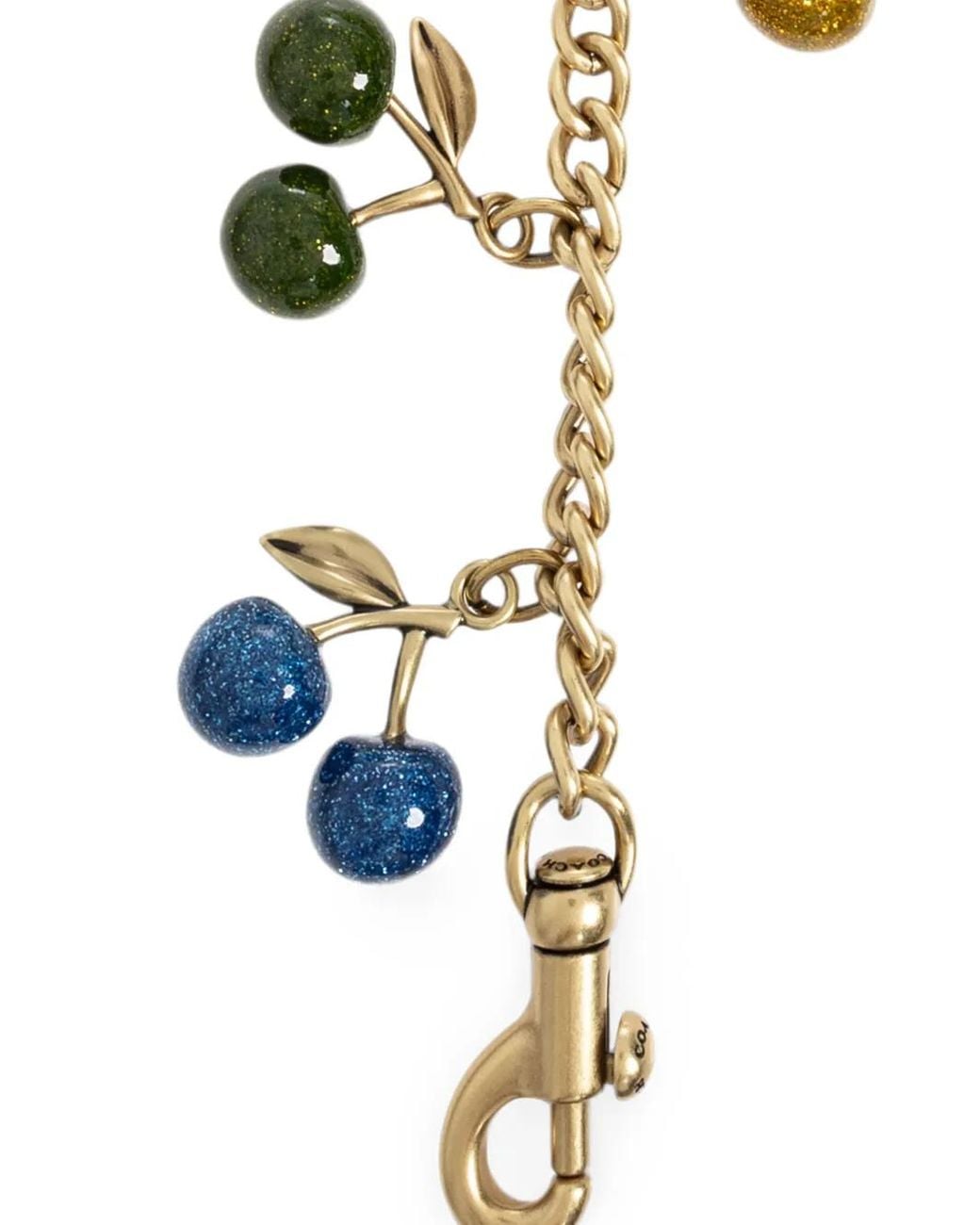 COACH Metallic Cherries Motif Chain Bag Charm