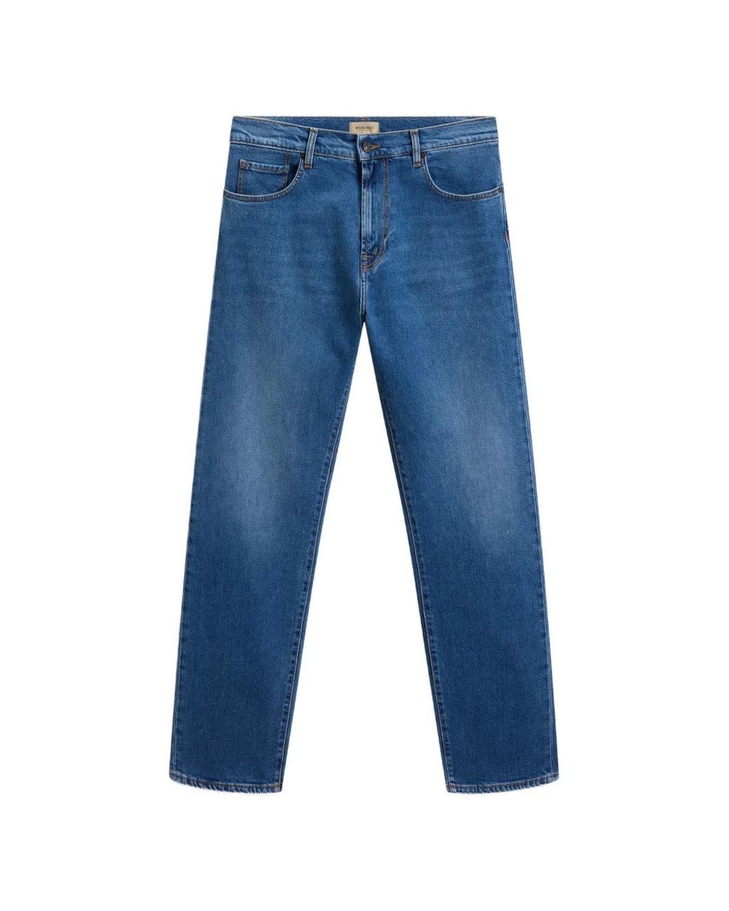 Woolrich Blue Denim 5 Pockets Contemporary Five-Pocket Jeans for men