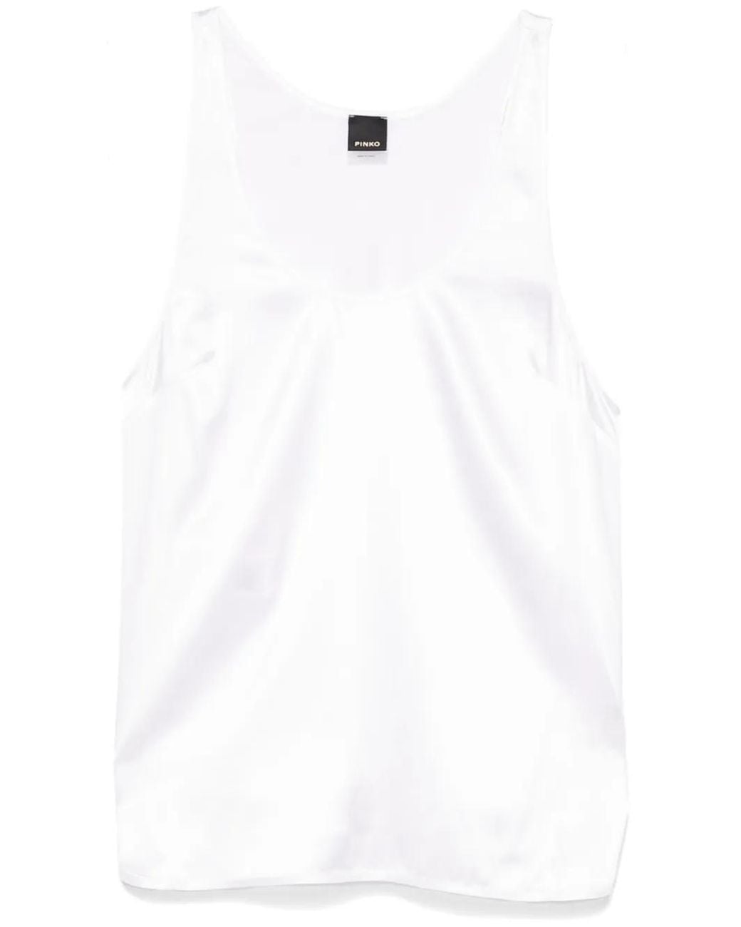 Pinko White Luxurious Silk Blend T-Shirt