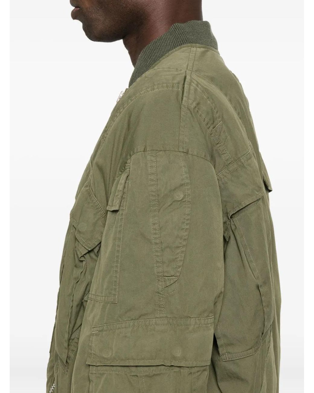 Junya Watanabe Green Multi-Pocket Bomber Jacket for men