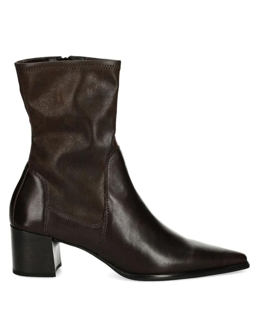 Vagabond Brown Giselle Pointed-Toe Block-Heel Ankle Boots