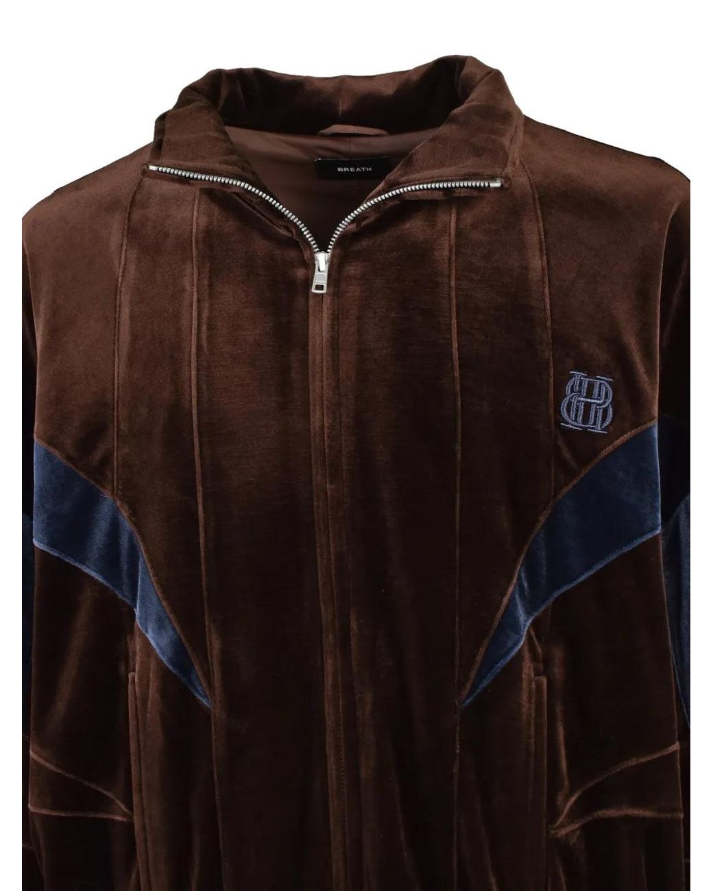 BREATH Black Warm Up Velour Jacket for men
