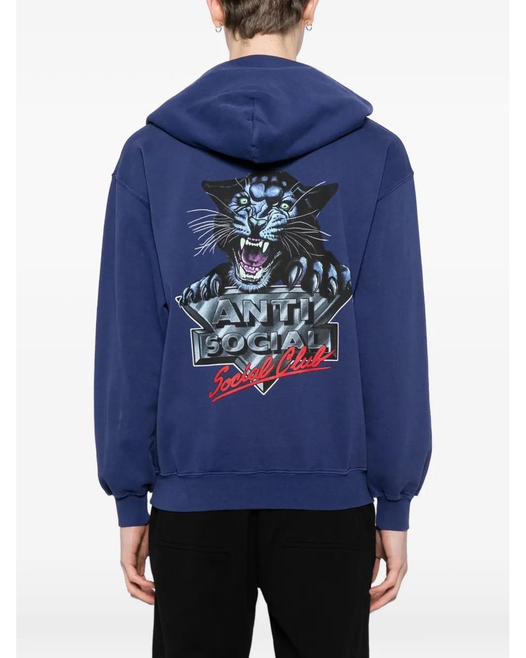 ANTI SOCIAL SOCIAL CLUB Blue Snow Cat Hoodie for men