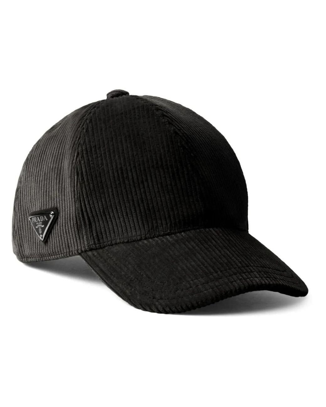Prada Baseballkappe Aus Cord in Black für Herren